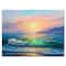 Designart - Blue Waves Breaking At The Beach V - Nautical & Coastal Canvas Wall Art Print